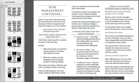 Trading Rules for the ES & 6E Futures